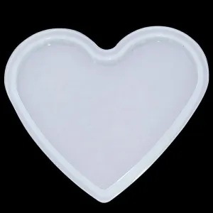 Silicone 4" Heart Coaster Mold